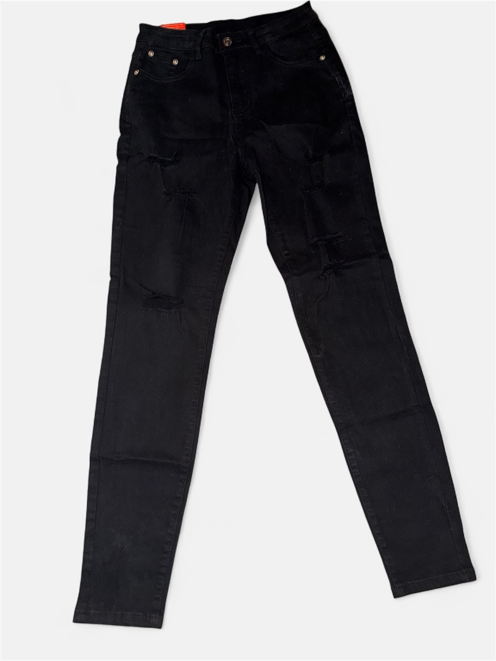 Black Distressed Skinny Jeans